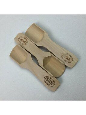 Sabon Wood Scoop Set 3 Wooden Spoon Scrub Bath Shower Skincare Beauty